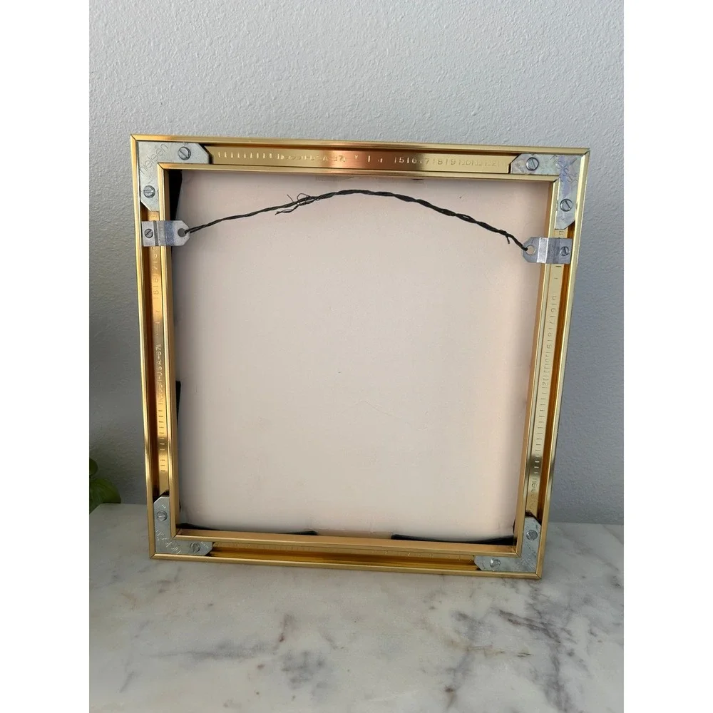 Vintage 1990 Handmade Cross Stitch Framed Wall Art House Blessing Gold Nielsen